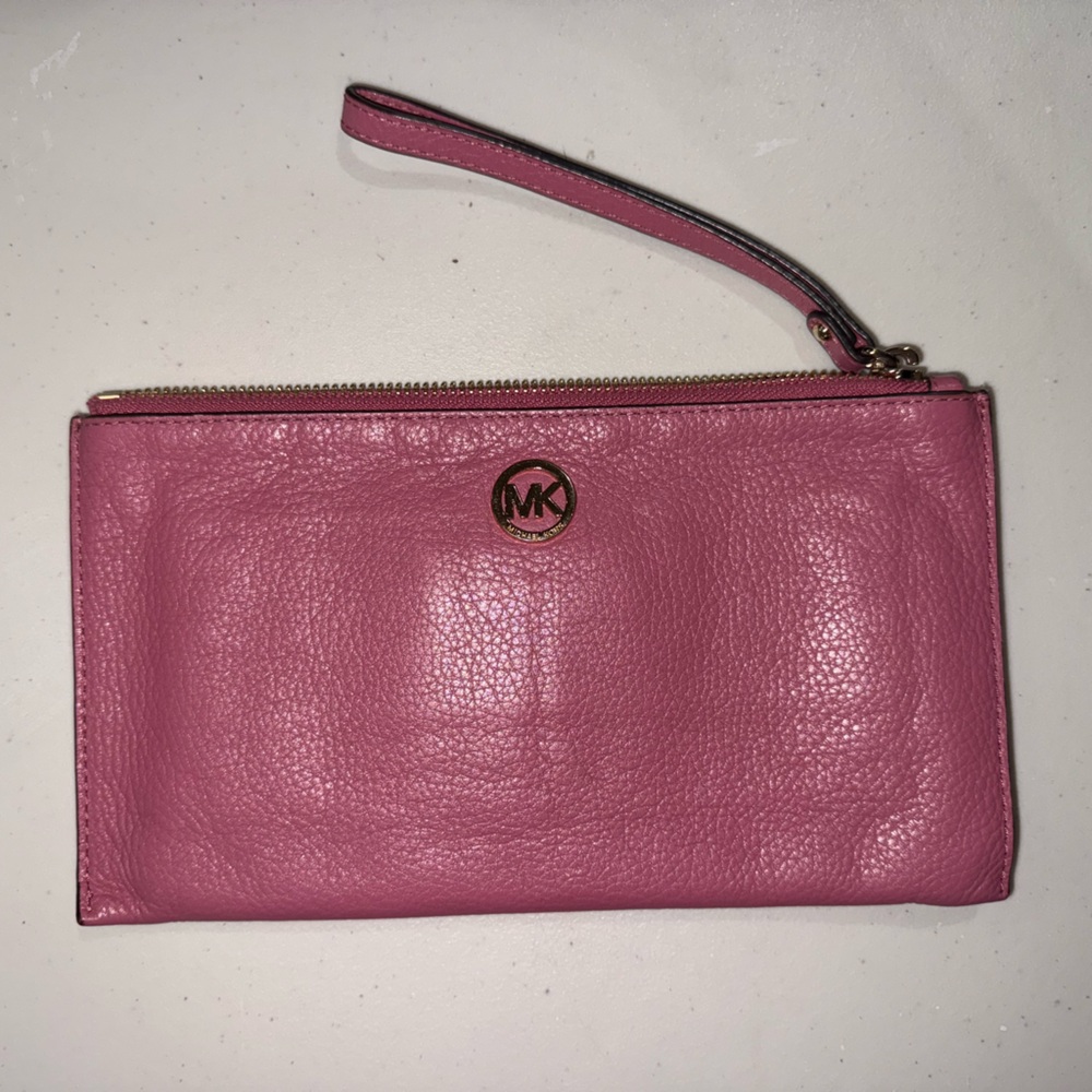 Michael Kors Pink Leather Wristlet
